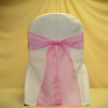 sheer pink chair cover sash